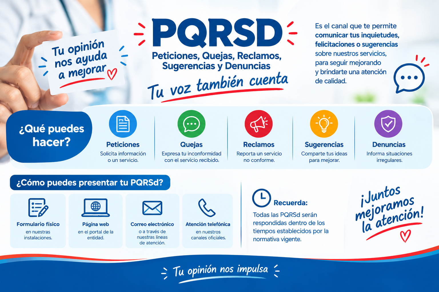 Nuevo acceso a PQRSD en el portal institucional